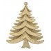 Χριστουγεννιάτικο Στολίδι Χρυσό Δεντράκι με Στρας - Σετ 6 τεμ. (10cm)